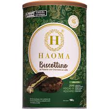 BISCOTTINO PISTACHE C/ COB. CHOC. AO LEITE - 168G HAOMA