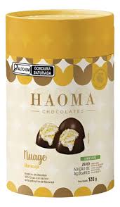 MARSHMALLOW DE MARACUJA COM COBERTURA DE CHOCOLATE 56% CACAU - LATA 120G