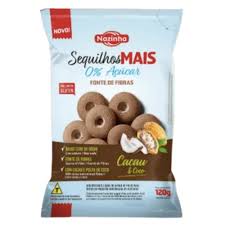 SEQUILHOS MAIS ZERO ACUCAR CACAU COCO 120 GRS